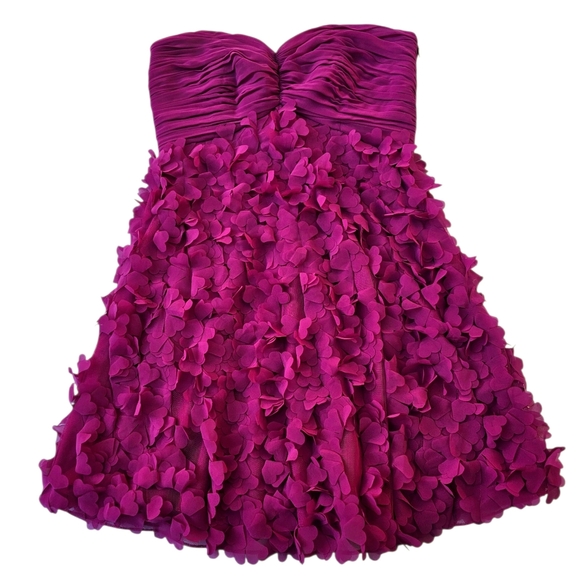 Badgley Mischka Strapless Hearts Dress - Women's Size 2 - Valentine's Day Outfit - Picture 2 of 10